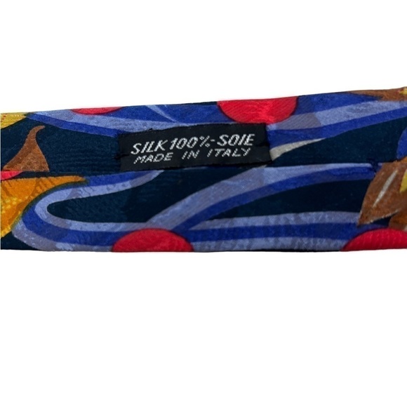 Take 6 by Kashani Silk Tie Made in italy multicolor Floral Polka Dots 3.5” Wide - Picture 7 of 8